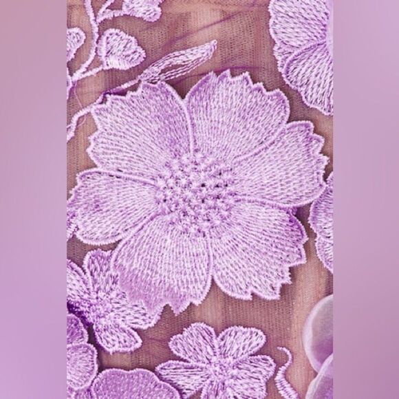 Bronx and Banco MINI DRESS JASMINE LILAC MARAYA lavender Floral Strapless - Picture 4 of 16